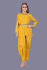 MUSTARD DRAPE TUNIC & PANT COORD SET