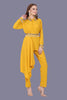 MUSTARD DRAPE TUNIC & PANT COORD SET