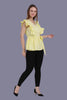 LEMON YELLOW SLEEVLESS RUFFLES TOP