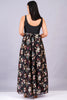 PRINTED BLACK SILK GOWN