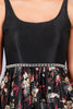 PRINTED BLACK SILK GOWN