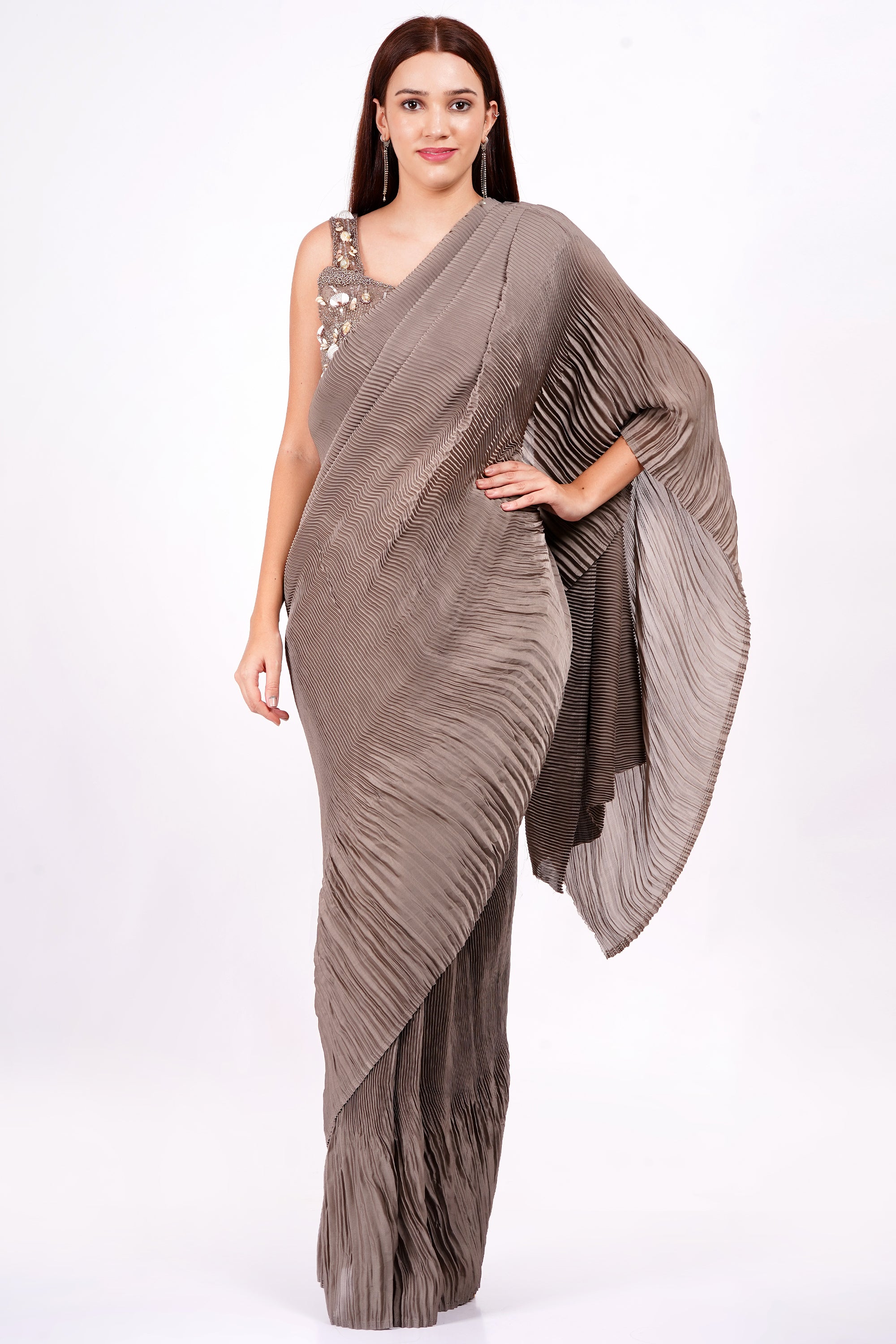 WOMEN'S SEASHELL DRAPE SAREE