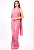 PASTEL PINK DRAPE SAREE