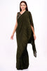 SAP GREEN DRAPE SAREE